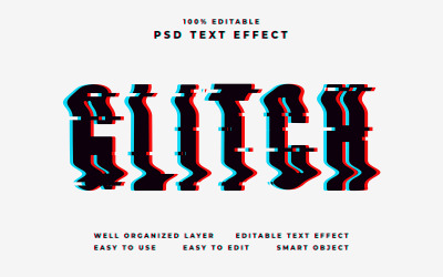 Glitch Editable Text Effect