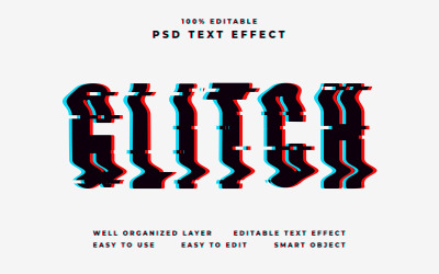 Glitch redigerbar texteffekt