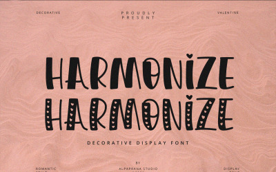 Harmonize - Romantické zobrazení písma