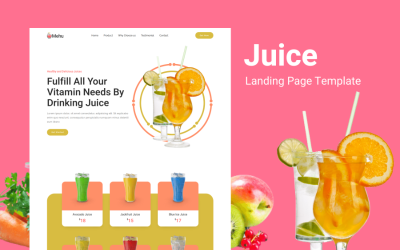 Mehu – Juice-Landingpage-Vorlage