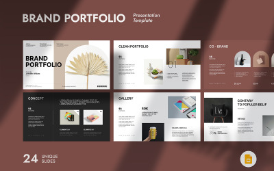 Merkportfolio Digitale Googleslide-sjabloon