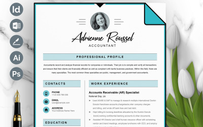 Modelli di curriculum/CV professionali, layout di progettazione creativa