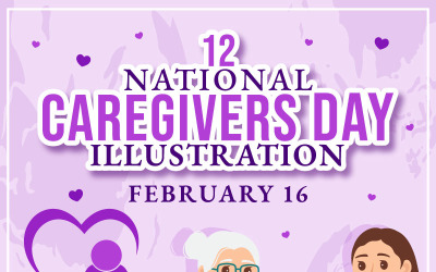 12 nemzeti gondozók napja vektoros illusztráció