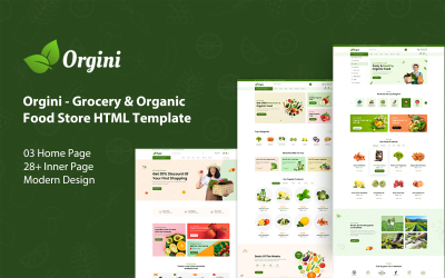 Orgini – Élelmiszer- és bioélelmiszer-áruház HTML-sablonja