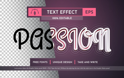 Passion Stroke - Editable Text Effect, Font Style