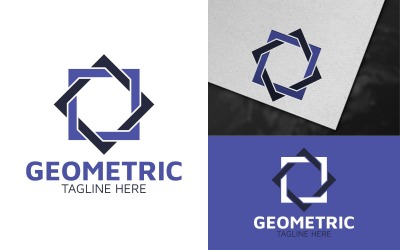 Symbol geometrisk logotyp malldesign
