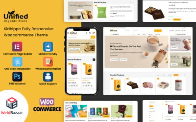 Unified - продуктовий магазин і їжа WooCommerceTheme
