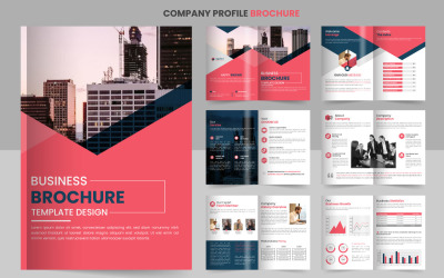 Corporate company profile brochure template design concept