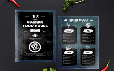 Delicious Food Menu Template Layout