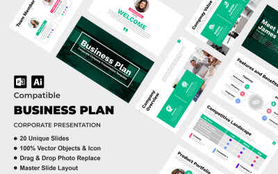 Minimalist Business Plan Presentation Template Design