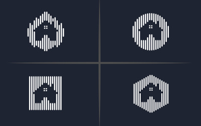 Modèle de conception de logo de maison d&amp;#39;onde sonore de maison