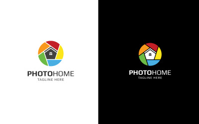 Modello di progettazione del logo astratto Home foto