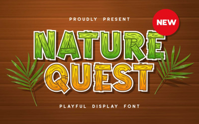 Nature Quest-weergavelettertype
