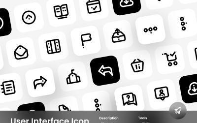 User Interface Icon Pack Spot Outline Style 2