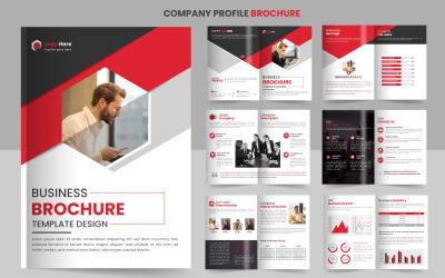 Vektor vállalati profil és brosúra sablon design