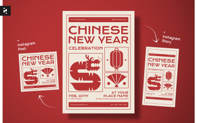 Chinese New Year Flyer Year of The Dragon