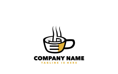 Kahve kağıdı logo tasarım şablonu