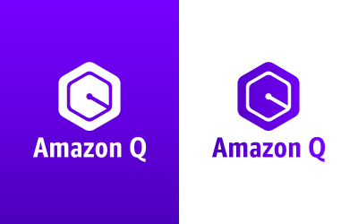 Logo Amazon Q napędzane generatywną sztuczną inteligencją