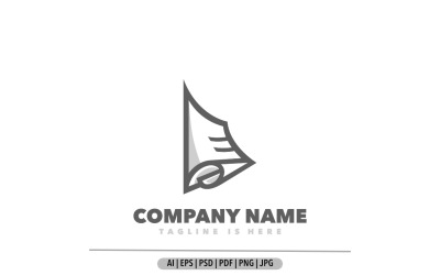 Papier eenvoudig logo-ontwerp voor het bedrijfsleven