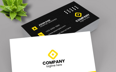 Personal Black And White Business Card Template