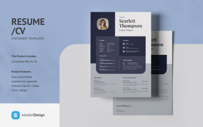 Resume / CV PSD Design Templates Vol 204