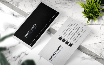 Simple Black &amp;amp; White Business Card