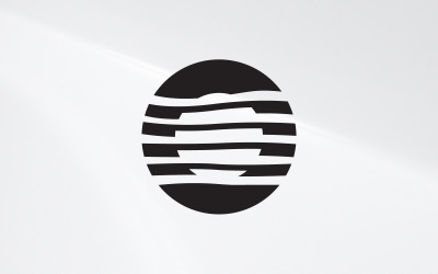 Bokstaven O sol logotyp formgivningsmall