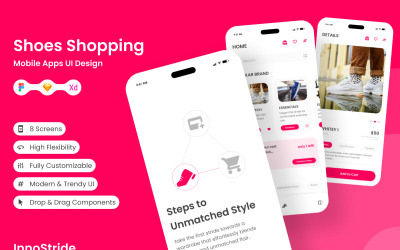 InnoStride - aplicativo móvel para compras de sapatos