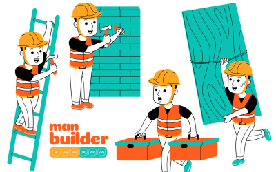 Man Builder Vektorpaket #02