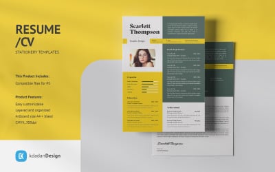 Resume / CV PSD Design Templates Vol 206