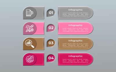 Błyszczący styl atrakcyjny wektor infografika element szablonu projektu.