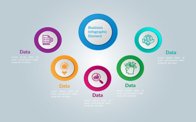 Circle style vector infographic element design