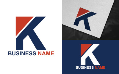 Einfaches K-Buchstaben-Logo-Vorlagendesign