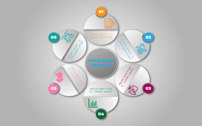 Okrągły okrąg styl wektor infografika element szablonu projektu.