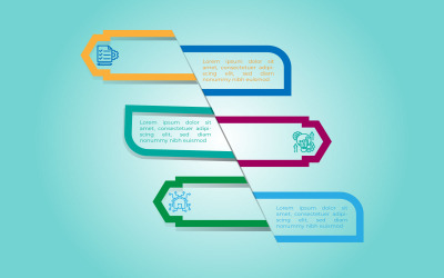 Prosty projekt elementu infograficznego w stylu przepływu pracy