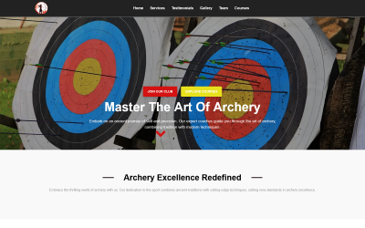TishArcheryHTML - Plantilla HTML de tiro con arco