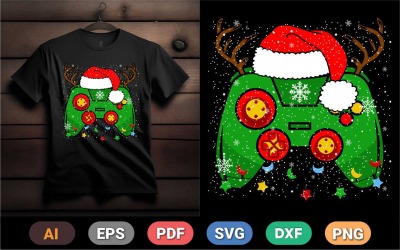 Weihnachtsmann mit Gamepad-Weihnachtsdesign