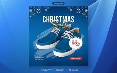 Noel satış reklamları özel teklif sosyal medya gönderi şablonu