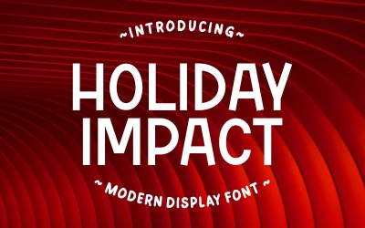 Impatto festivo: carattere di visualizzazione moderno
