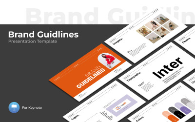 Modello di keynote per le linee guida del marchio creativo