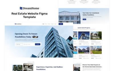 Página de inicio del sitio web inmobiliario