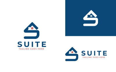 S Home Logo Template Design