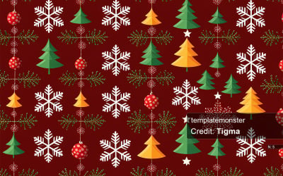 Универсальный и простой в использовании рождественский узор для открыток, подарочной упаковки и домашнего декора.