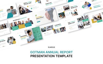 Gotman éves jelentés Powerpoint prezentációs sablon
