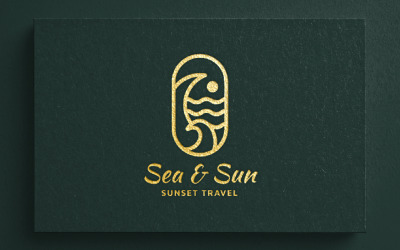 Hav och sol - Sunset Travel Logo