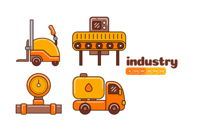 Industrie-Icon-Vektorpaket Nr. 10