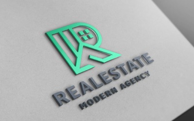 Logo voor onroerend goed modern agentschap