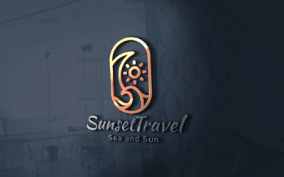 Logotipo del agente de viajes Sunset v.6