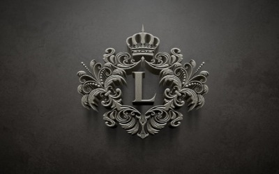 Luxuriöses königliches L-Logo