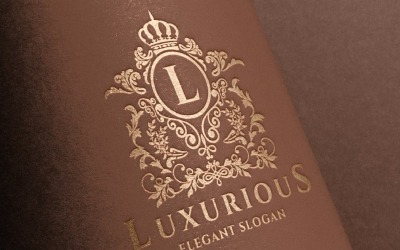 Lyxig elegant logotyp med bokstaven L
